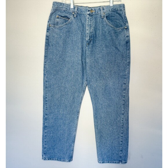 Vintage Late 90's Wrangler Jeans - 36x30 - Relaxed Fit 97601SB Light - Stonewash - Picture 1 of 11